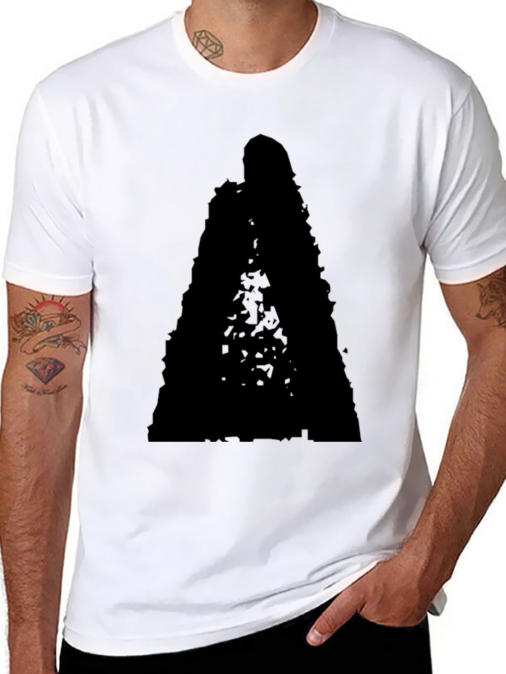 Dark Silhouette Graphic Tee - Mens Black T-Shirt