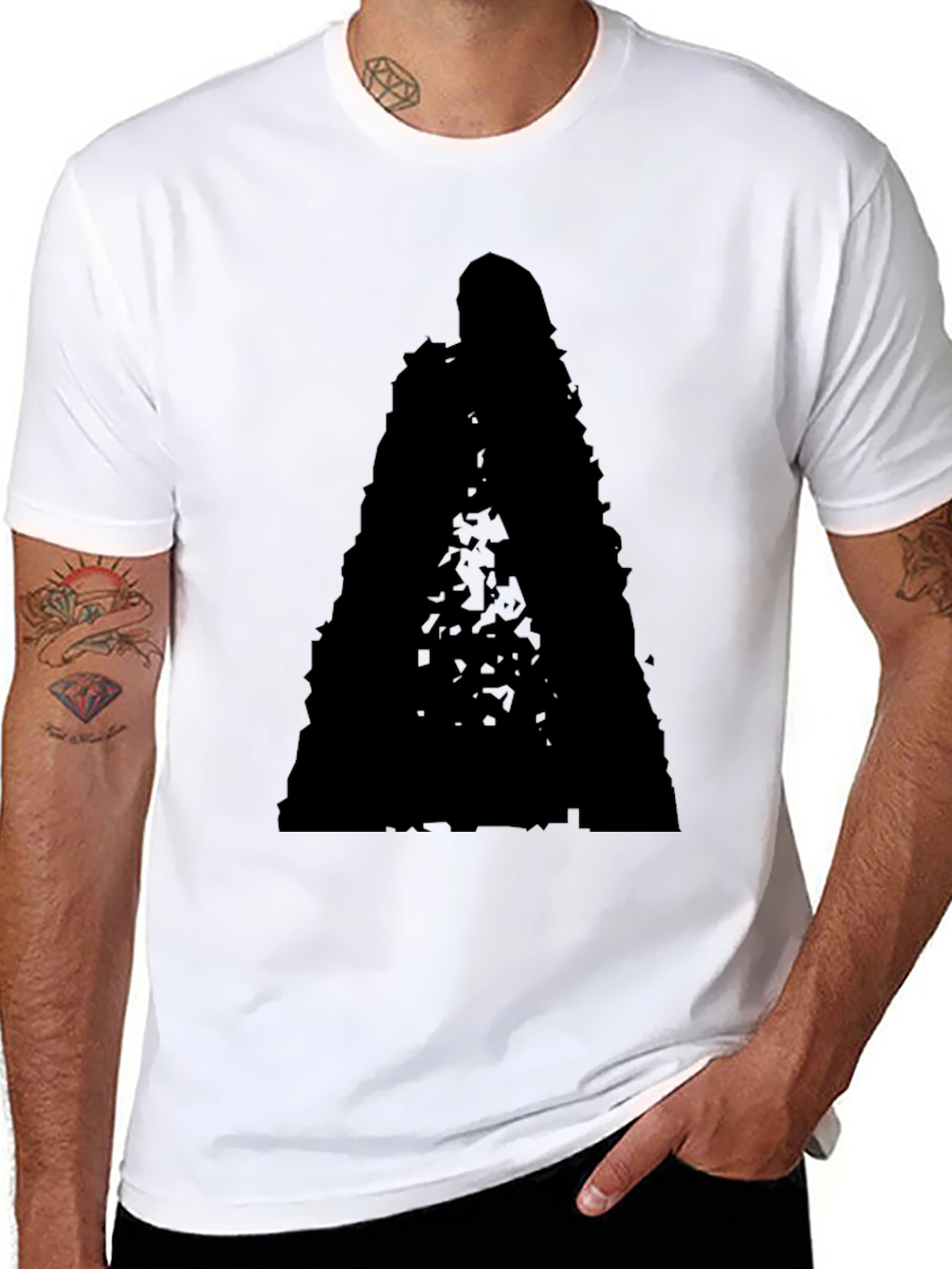 Dark Silhouette Graphic Tee - Mens Black T-Shirt