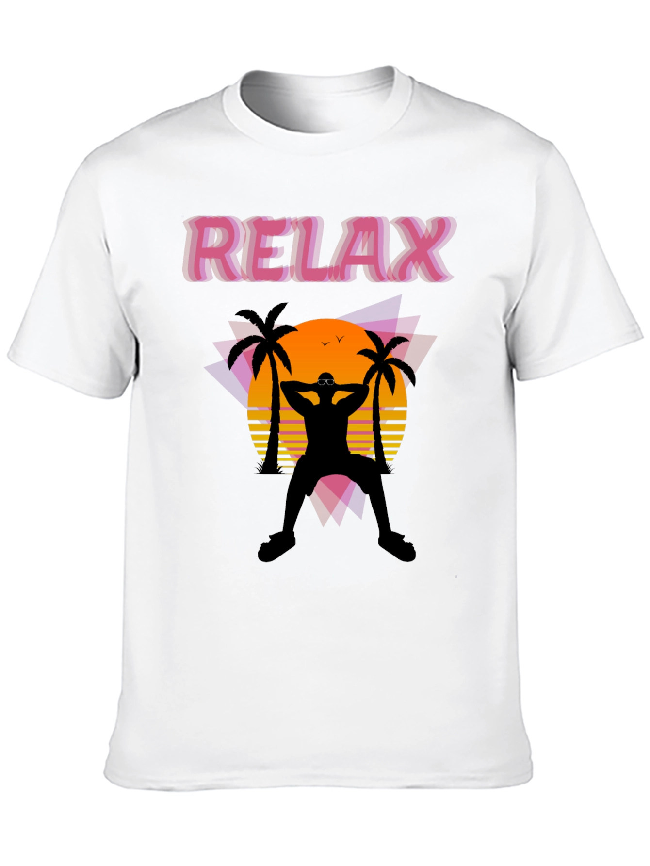 Relax Retro Sunset Graphic T-Shirt