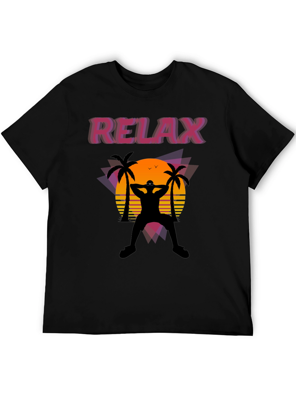 Relax Retro Sunset Graphic T-Shirt