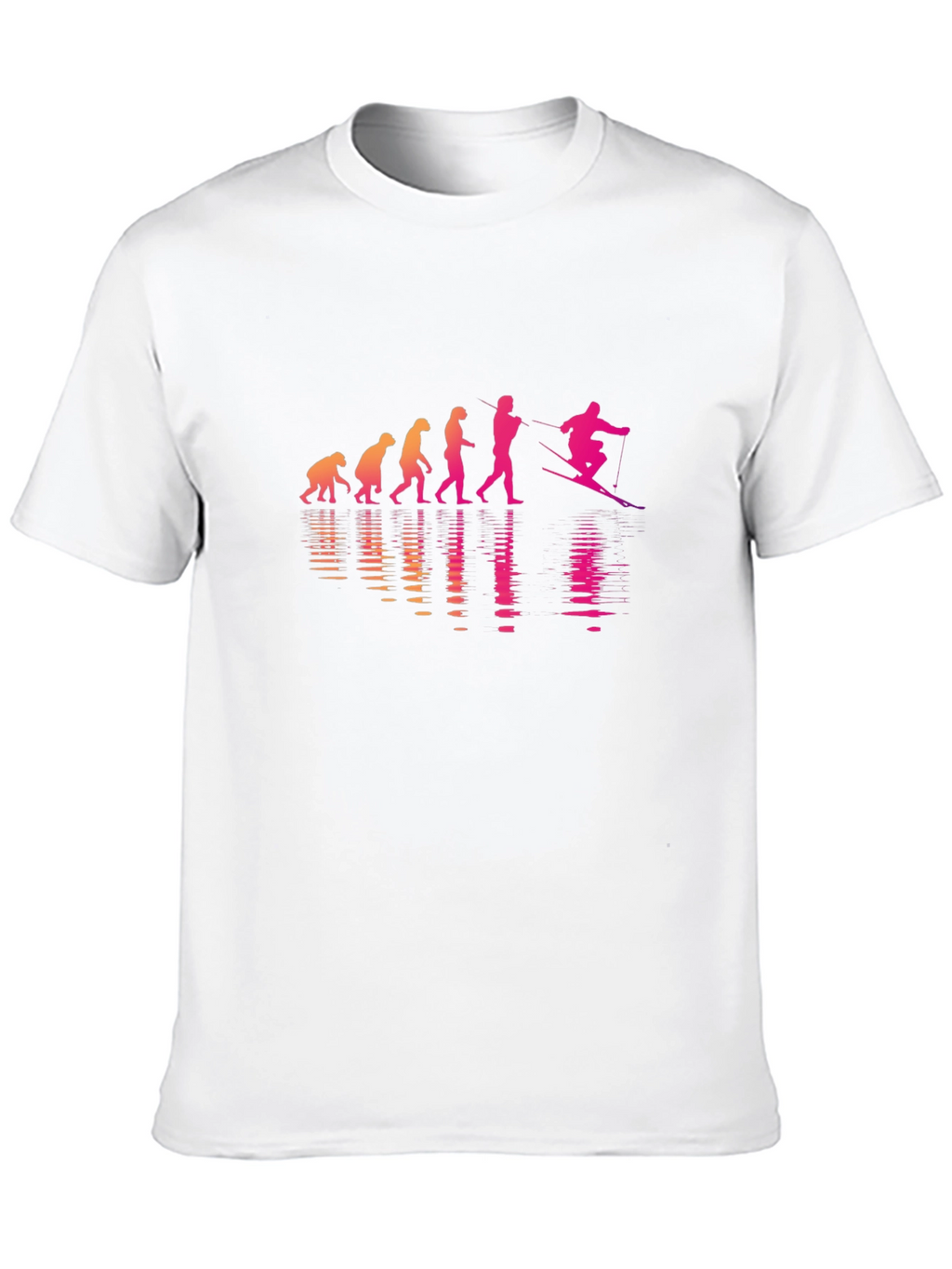 Evolution of Waterskiing Black T-Shirt