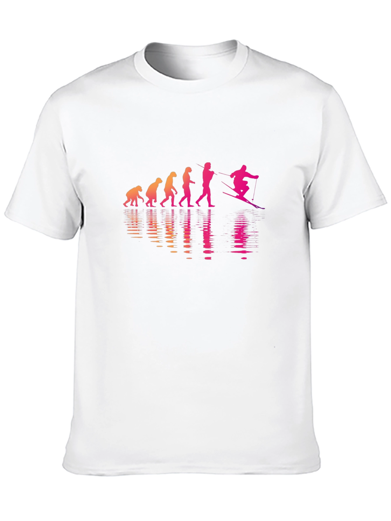 Evolution of Waterskiing Black T-Shirt