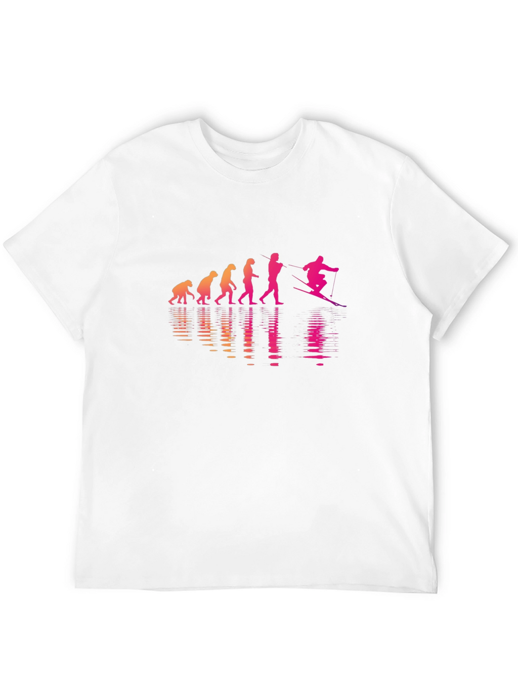 Evolution of Waterskiing Black T-Shirt
