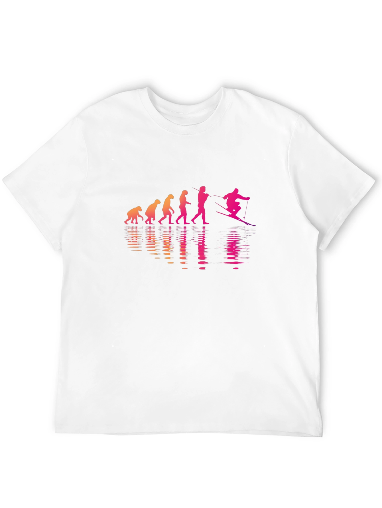 Evolution of Waterskiing Black T-Shirt