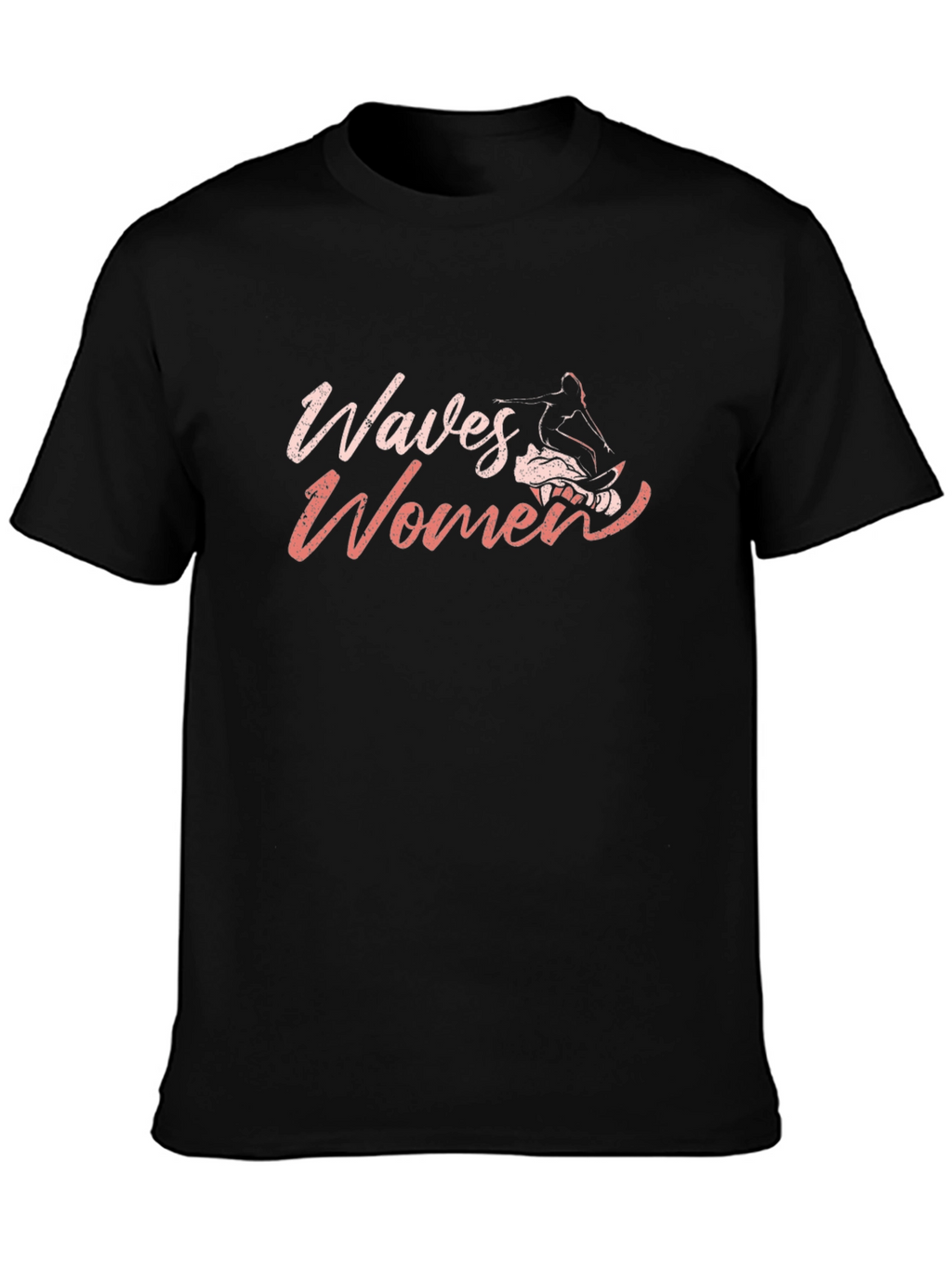 Waves Womens Graphic Tee - Black