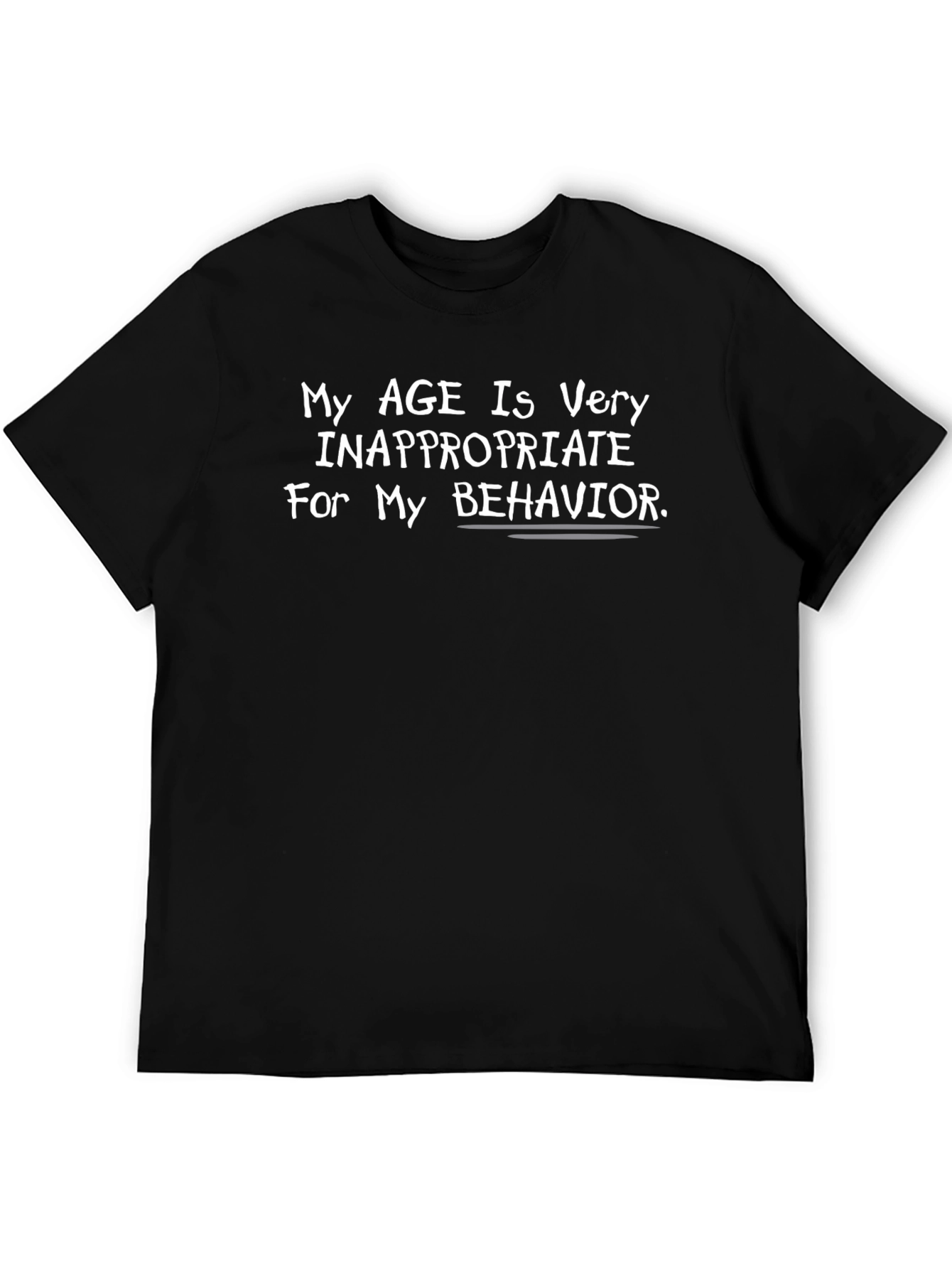 Funny Age Inappropriate Humor Graphic T-Shirt