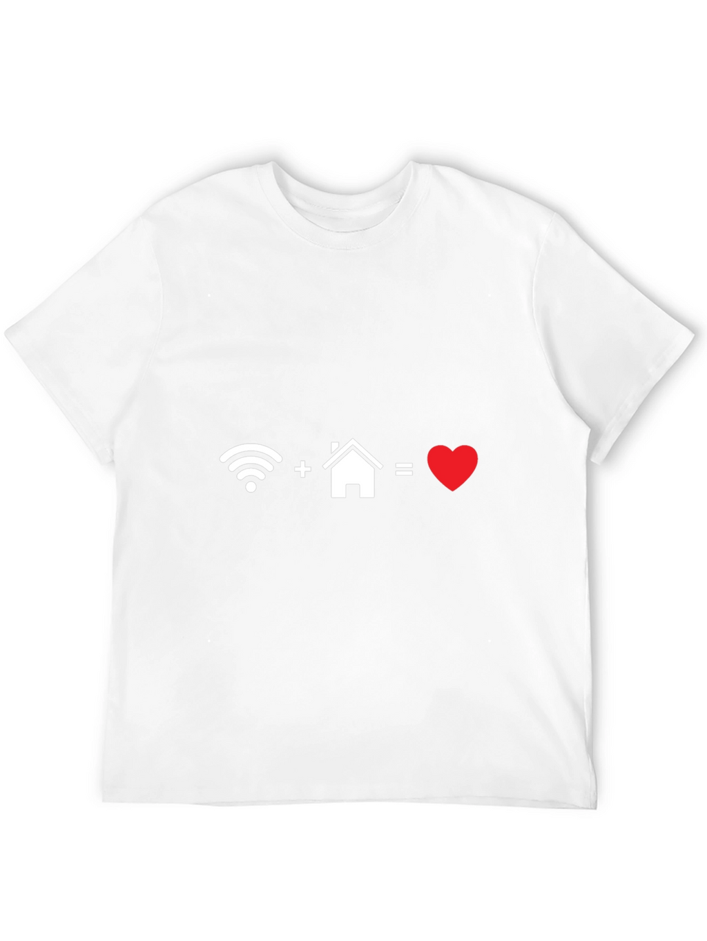 Wifi + Home = Love T-Shirt Black Cotton Blend