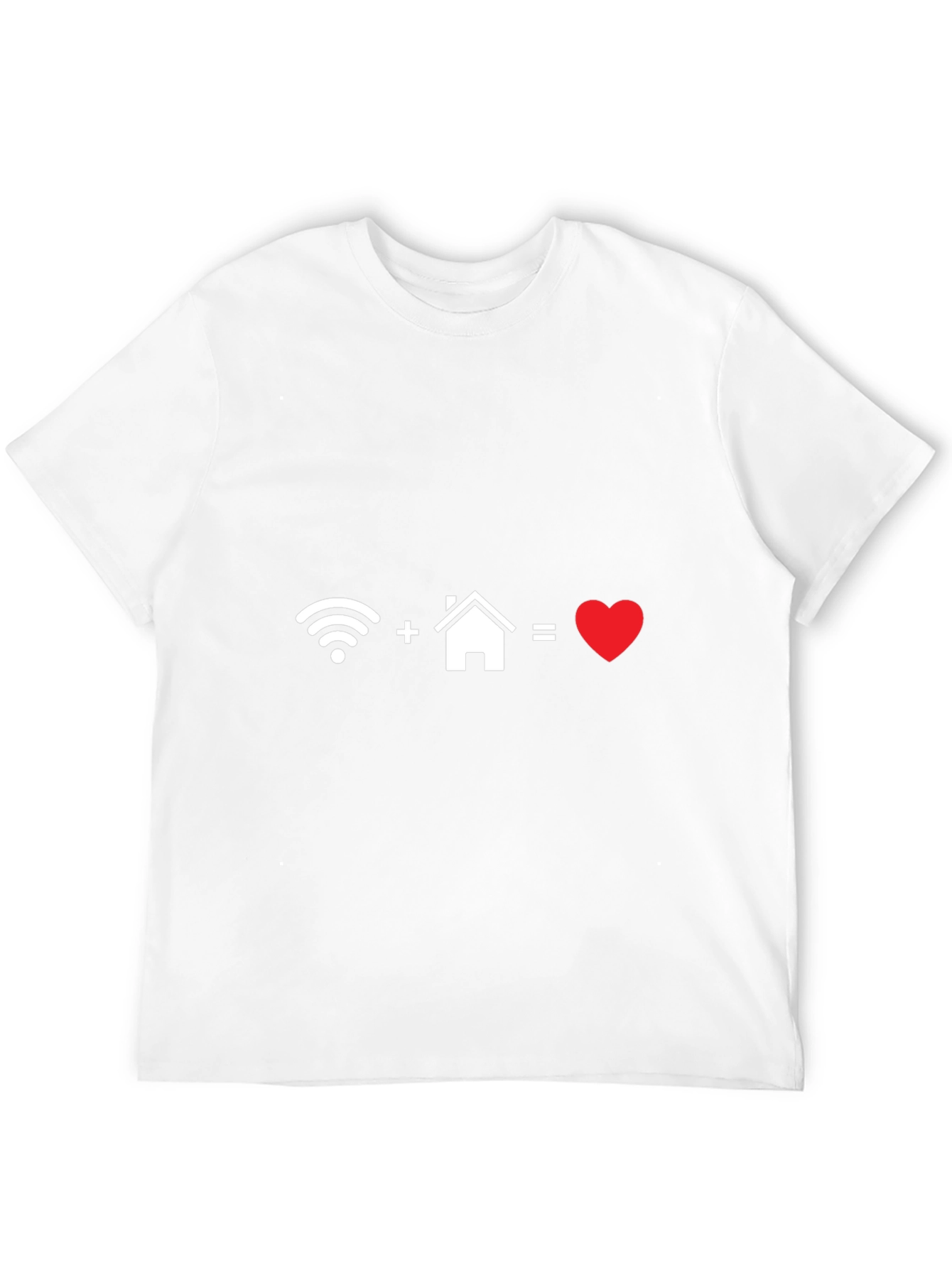 Wifi + Home = Love T-Shirt Black Cotton Blend