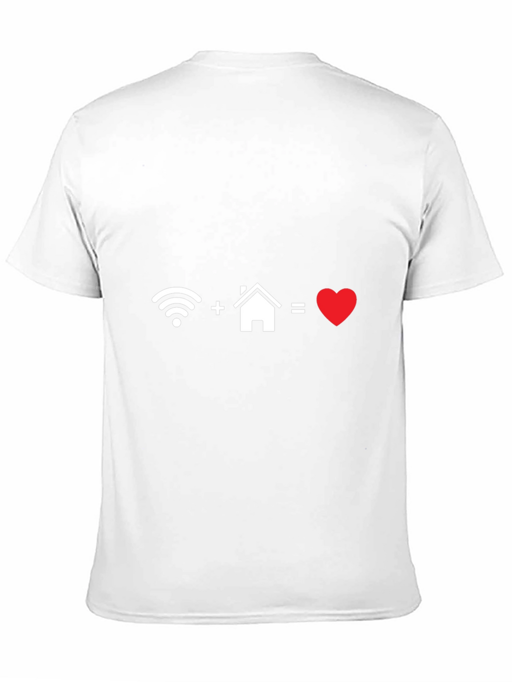 Wifi + Home = Love T-Shirt Black Cotton Blend