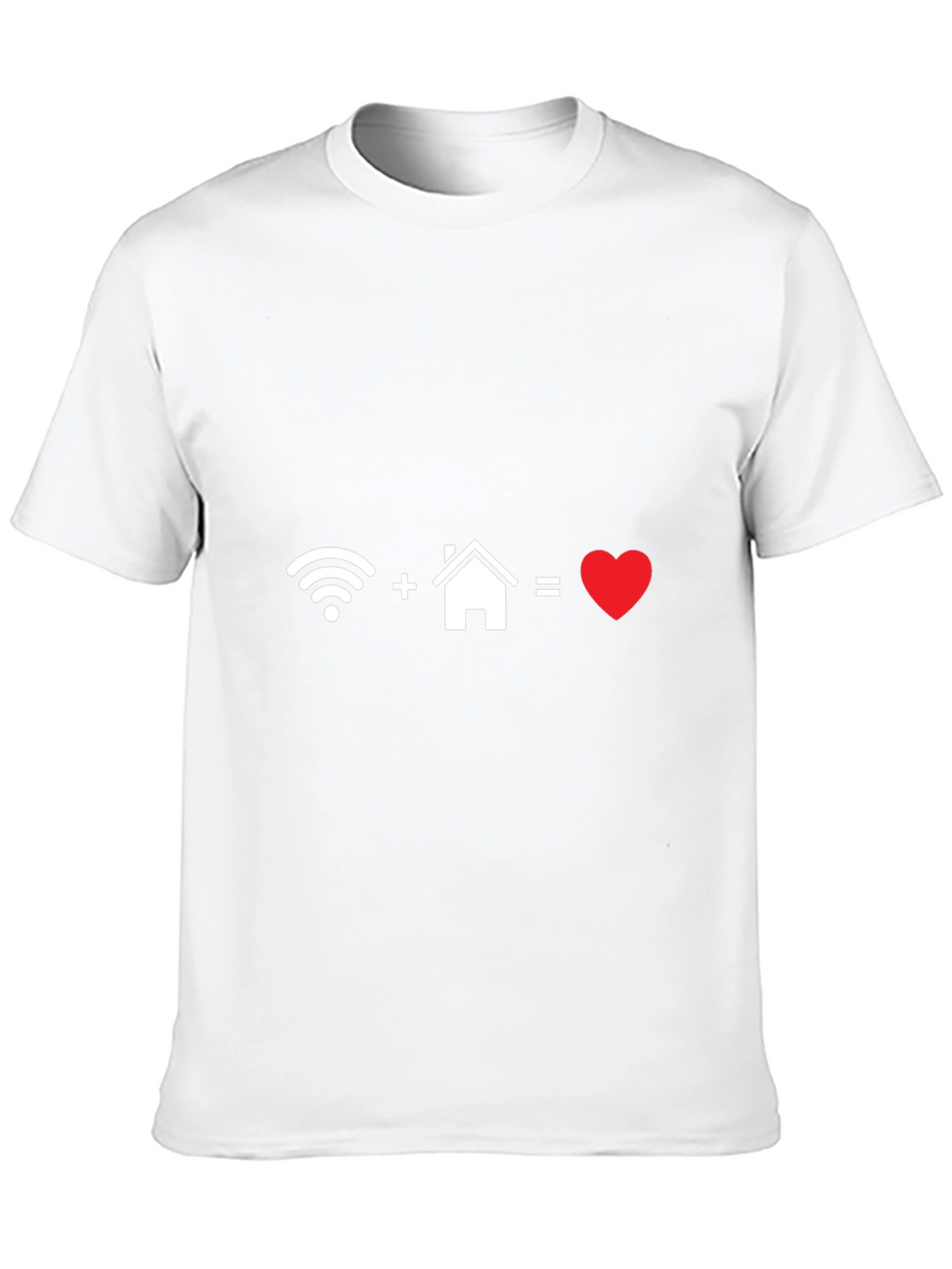 Wifi + Home = Love T-Shirt Black Cotton Blend