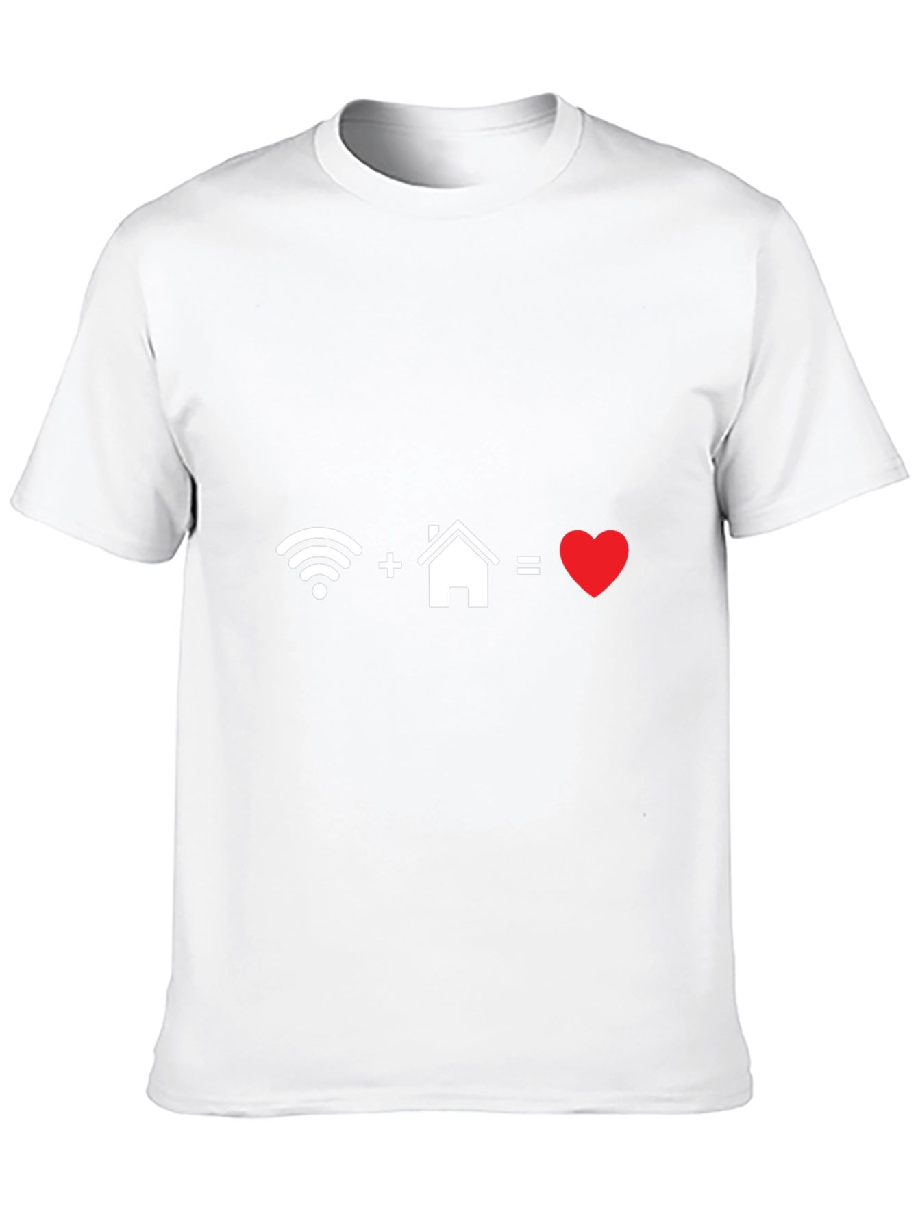 Wifi + Home = Love T-Shirt Black Cotton Blend