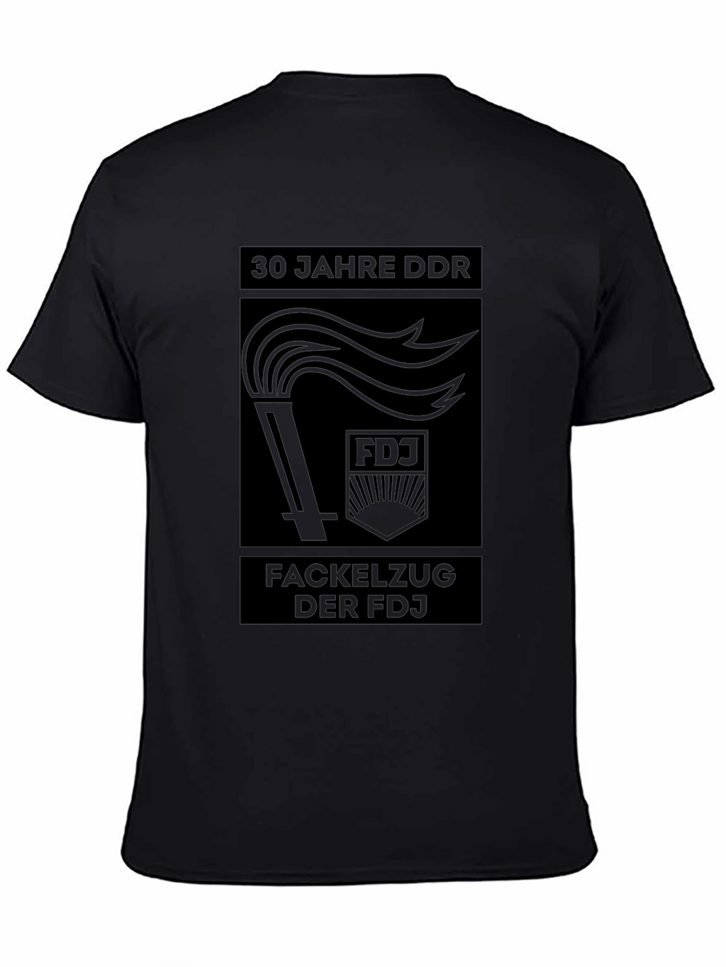 Black DDR FDJ Torch T-Shirt