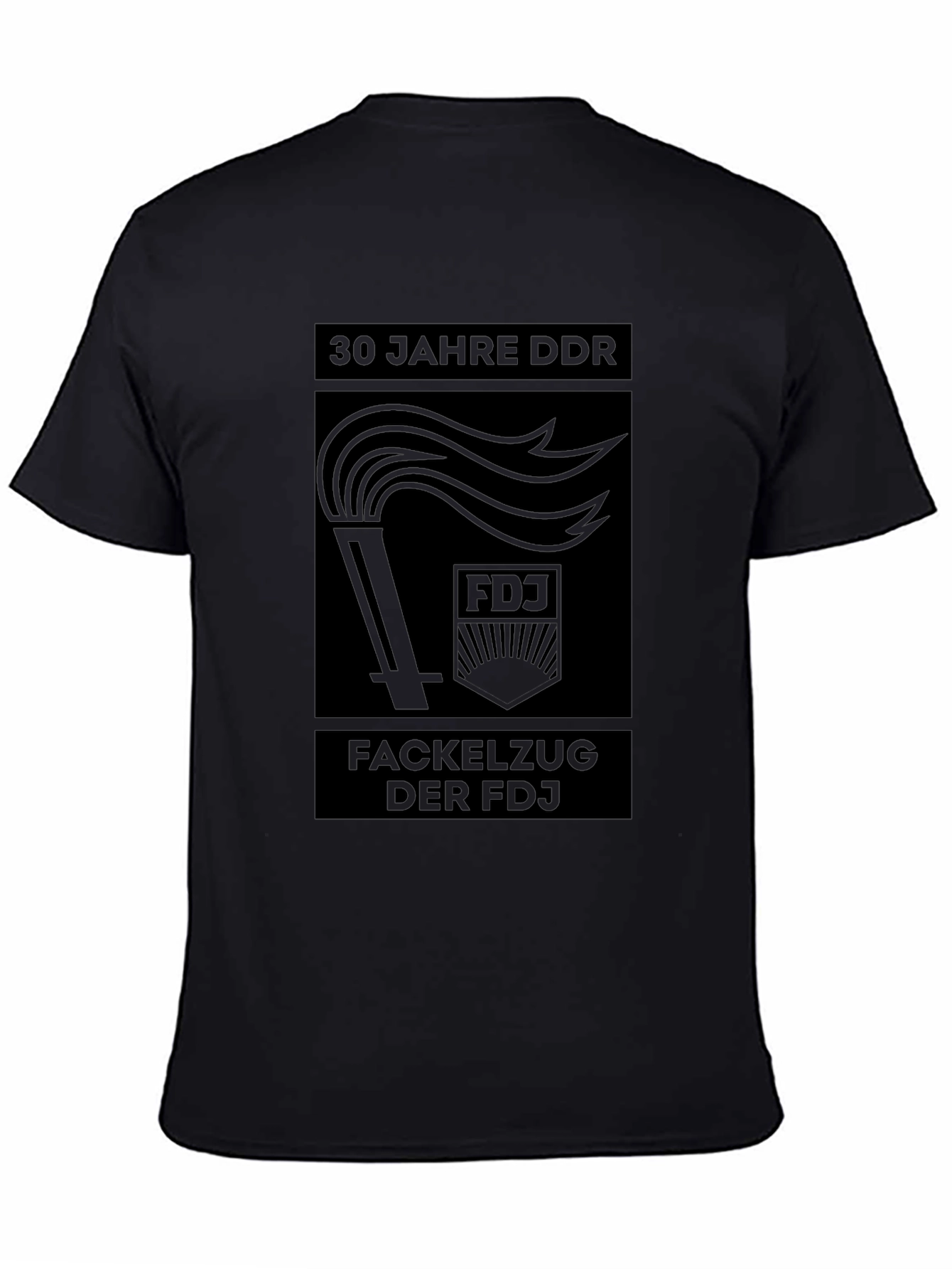 Black DDR FDJ Torch T-Shirt