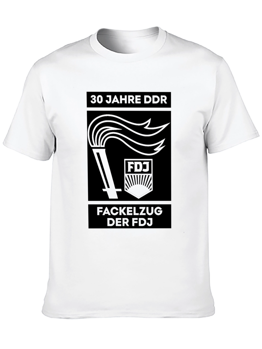 Black DDR FDJ Torch T-Shirt