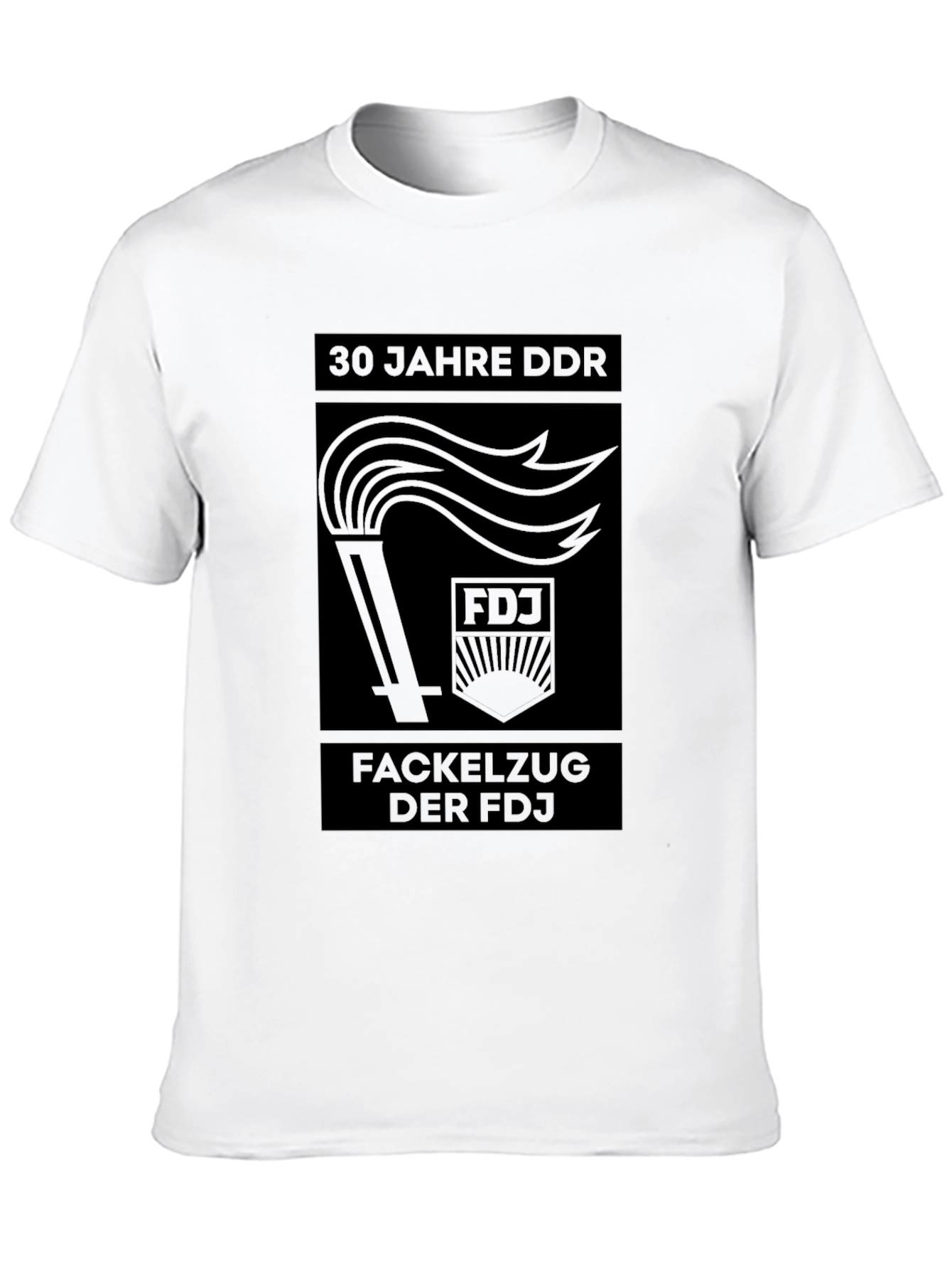 Black DDR FDJ Torch T-Shirt