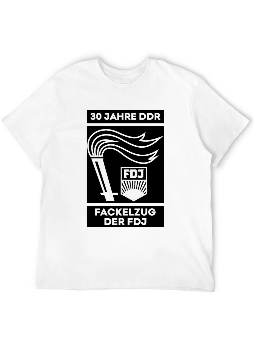 Black DDR FDJ Torch T-Shirt