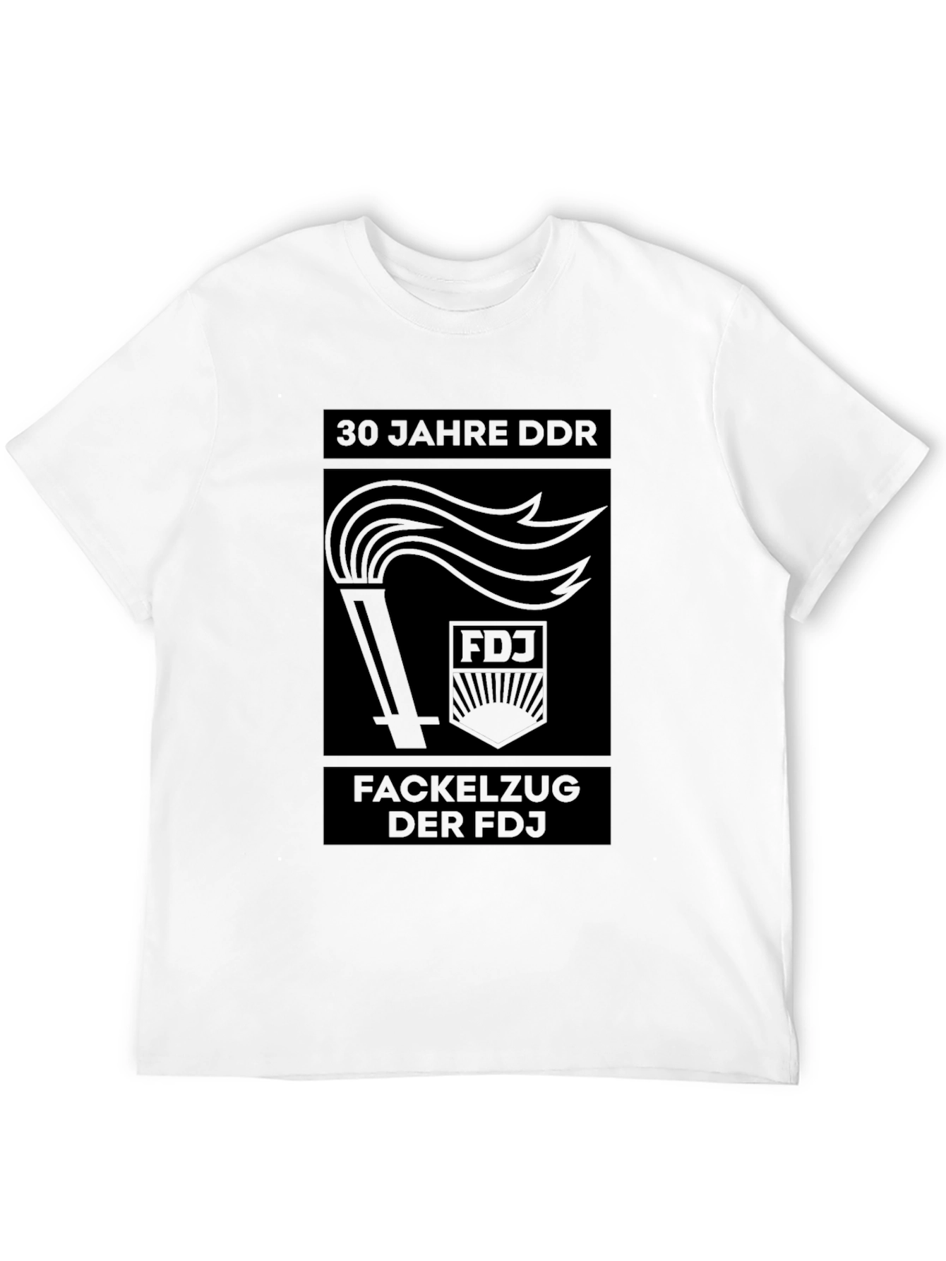 Black DDR FDJ Torch T-Shirt