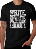 Write Rewrite Rerewrite Black T-Shirt