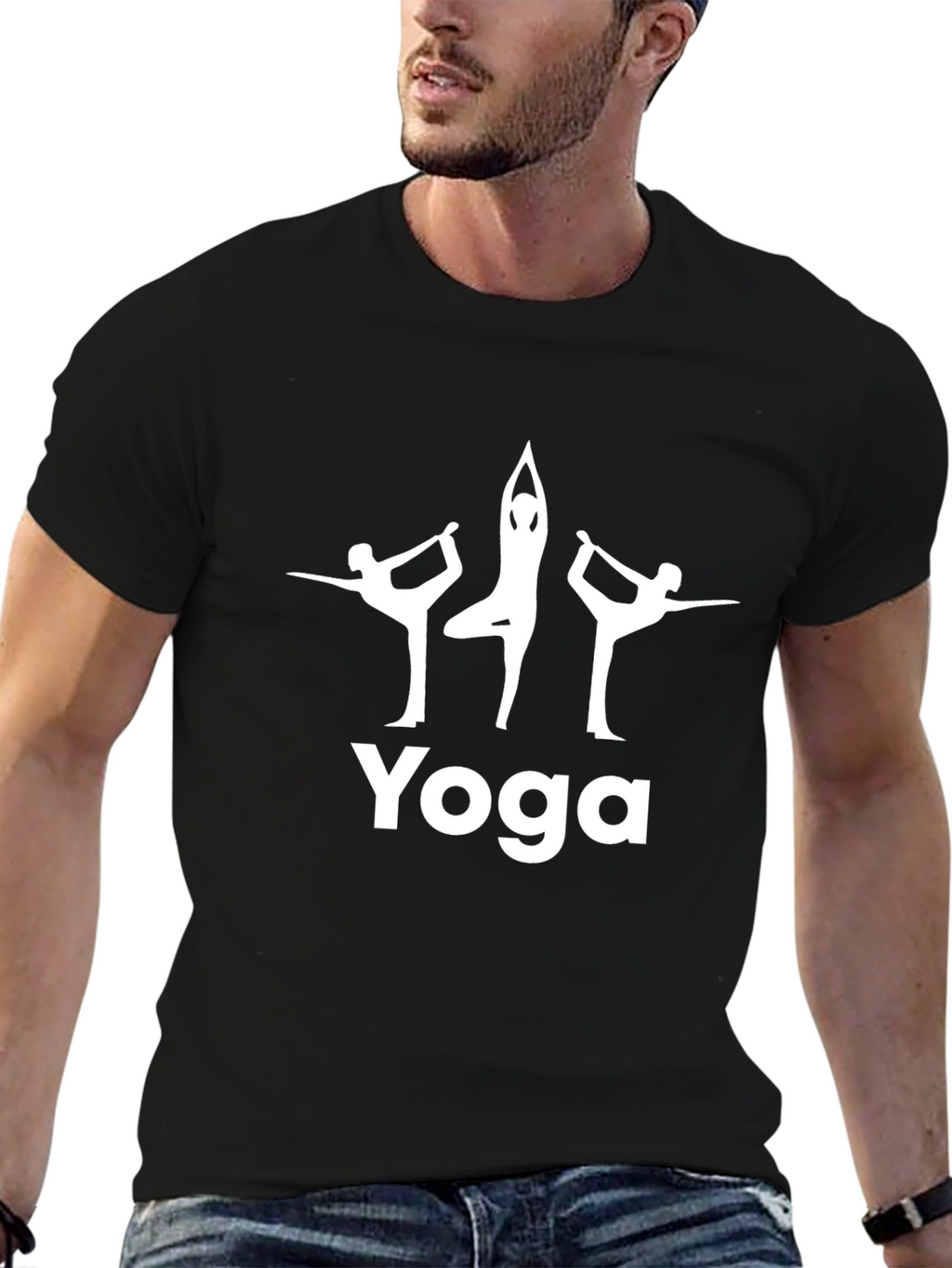 Yoga Pose Black T-Shirt