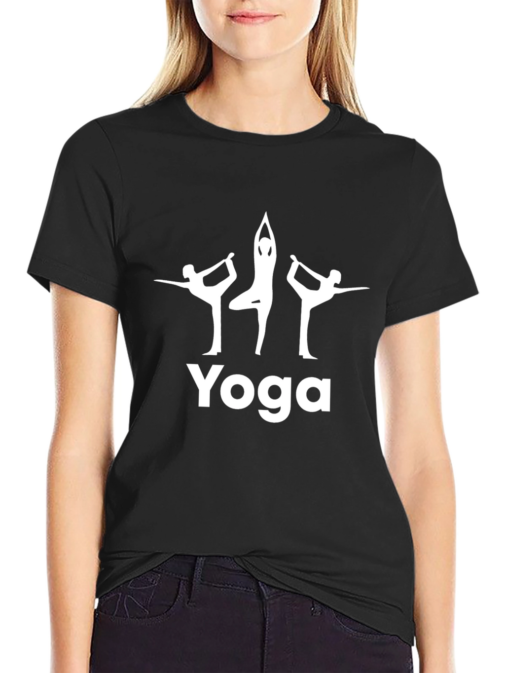 Yoga Pose Black T-Shirt