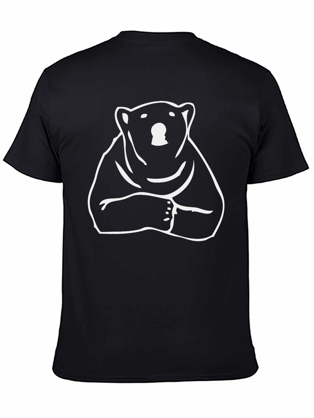 Cool Bear Graphic Tee - Black Cotton Blend T-Shirt