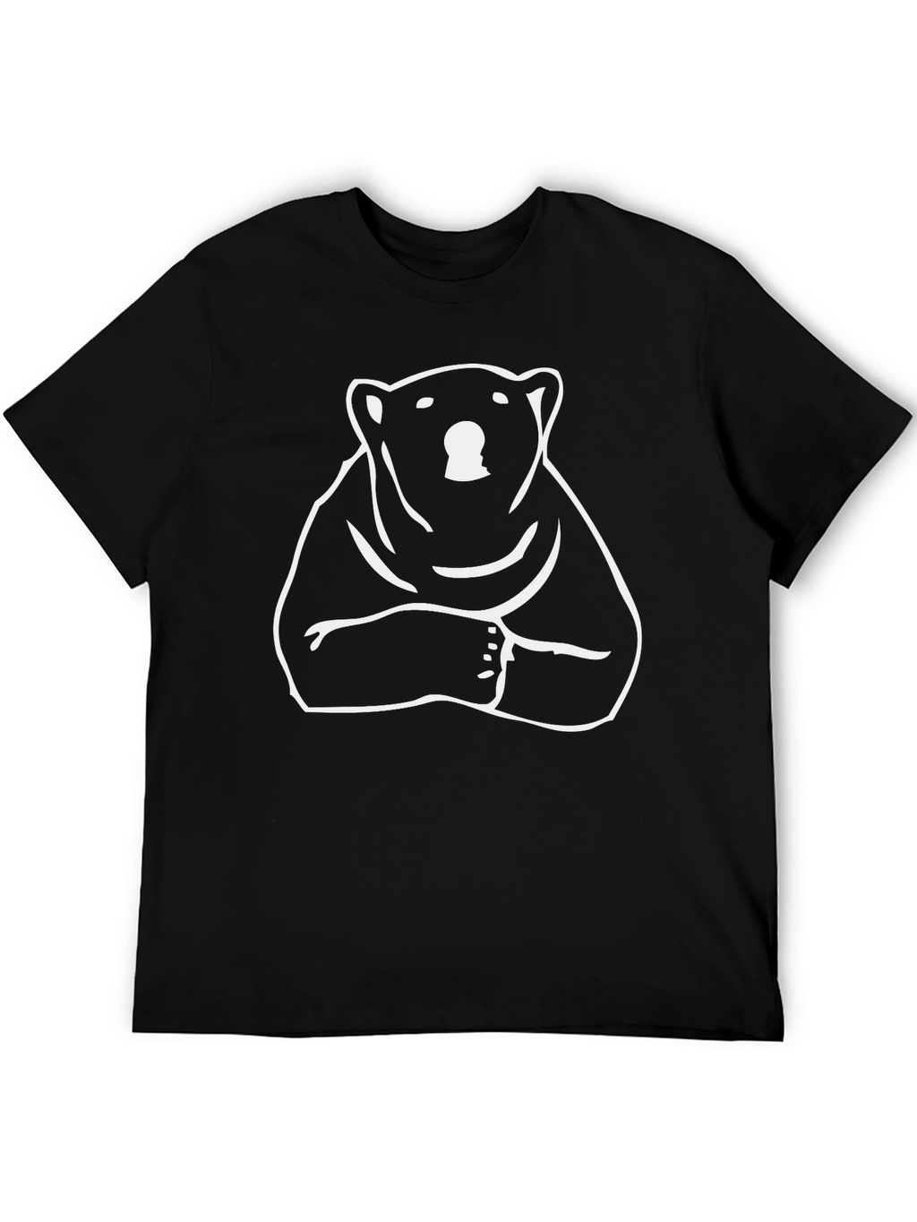 Cool Bear Graphic Tee - Black Cotton Blend T-Shirt