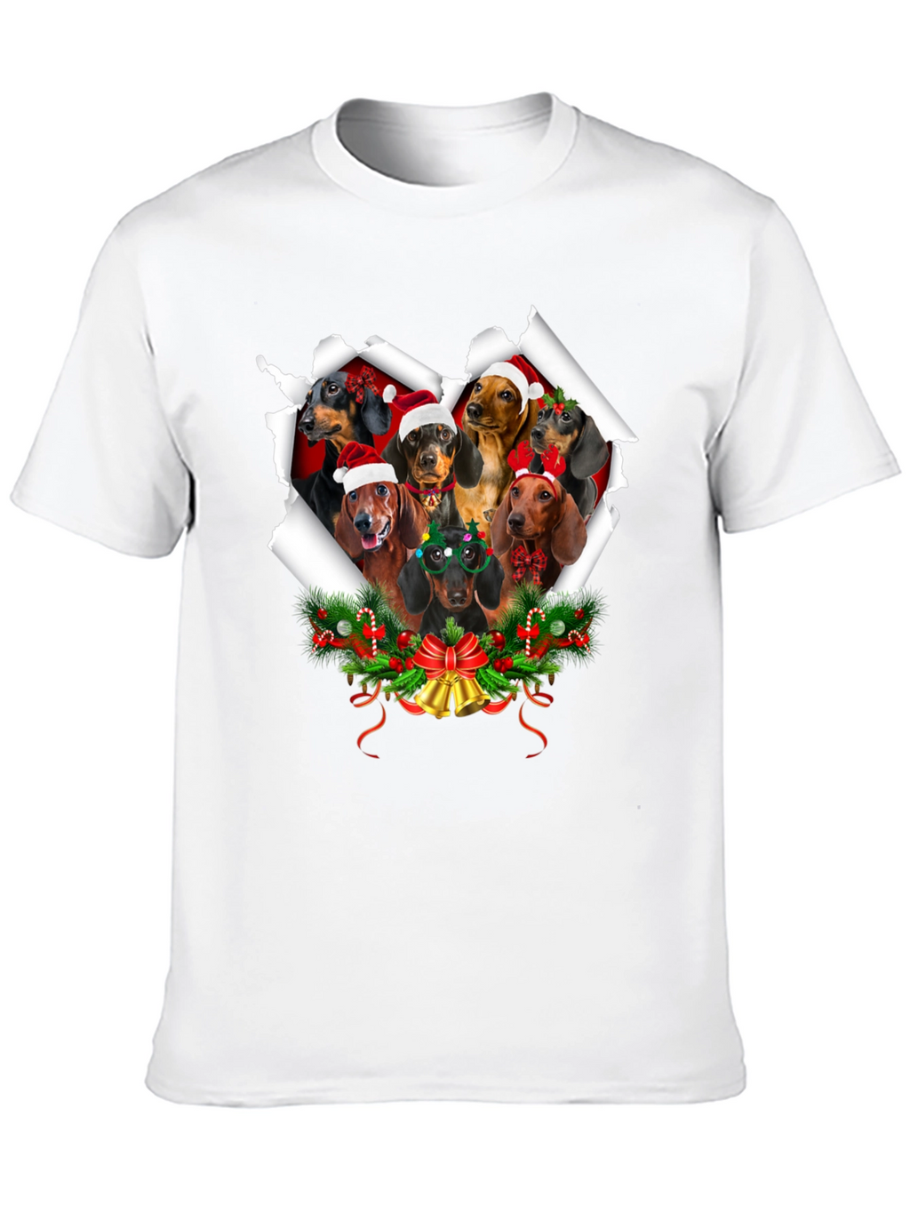 Festive Dachshund Christmas T-Shirt