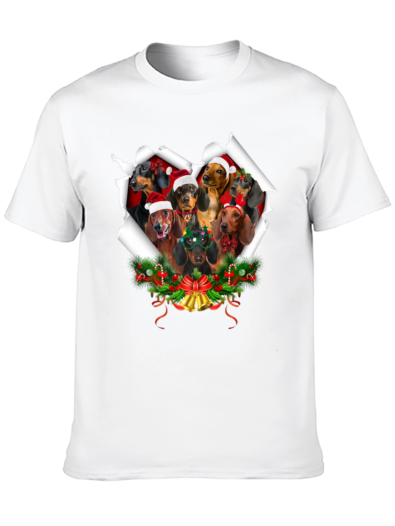 Festive Dachshund Christmas T-Shirt