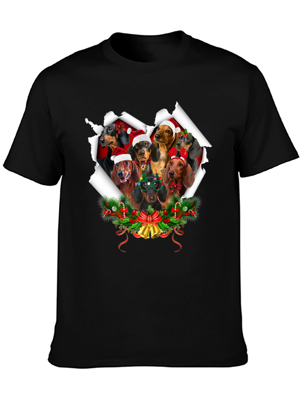Festive Dachshund Christmas T-Shirt