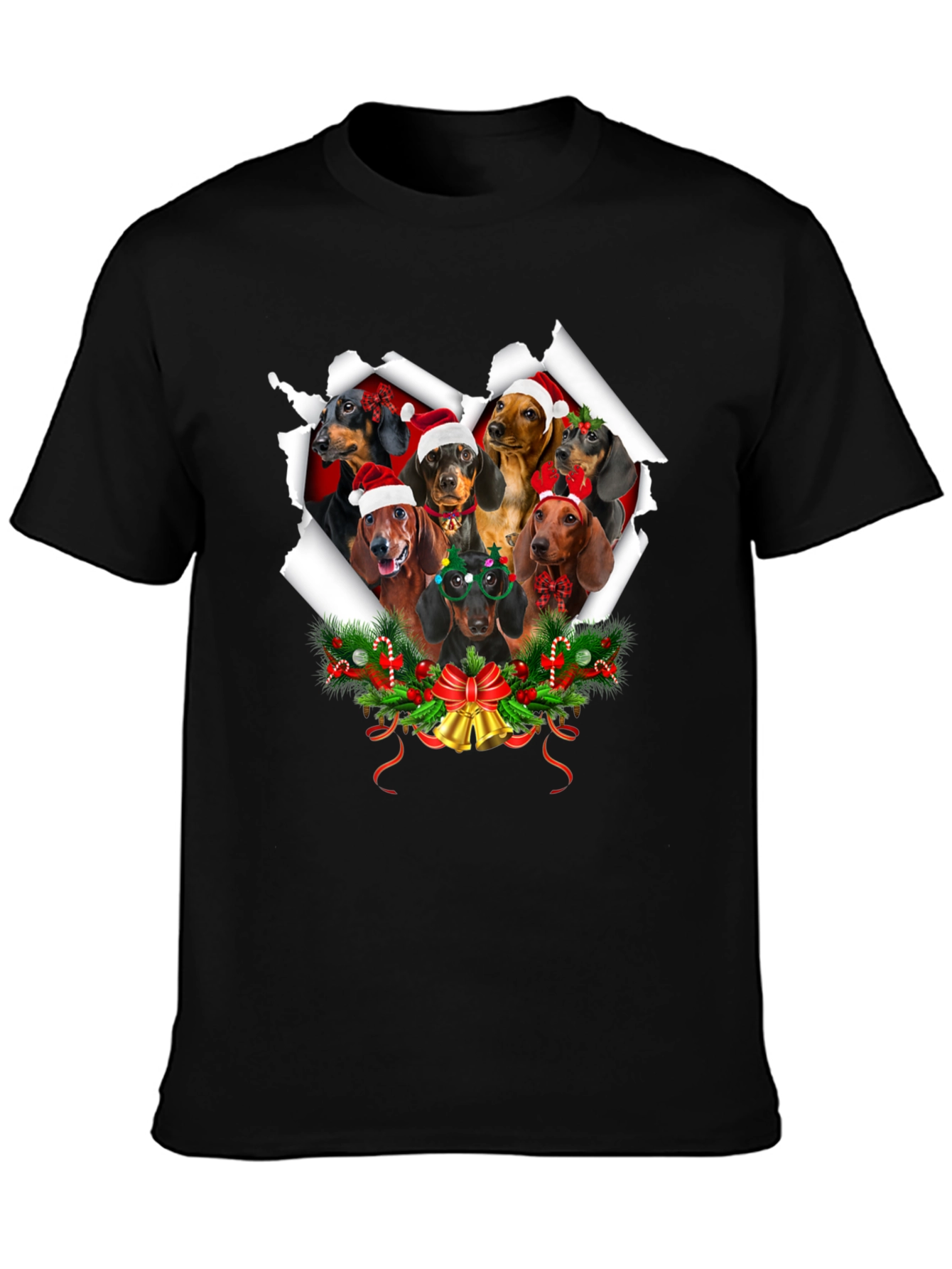 Festive Dachshund Christmas T-Shirt