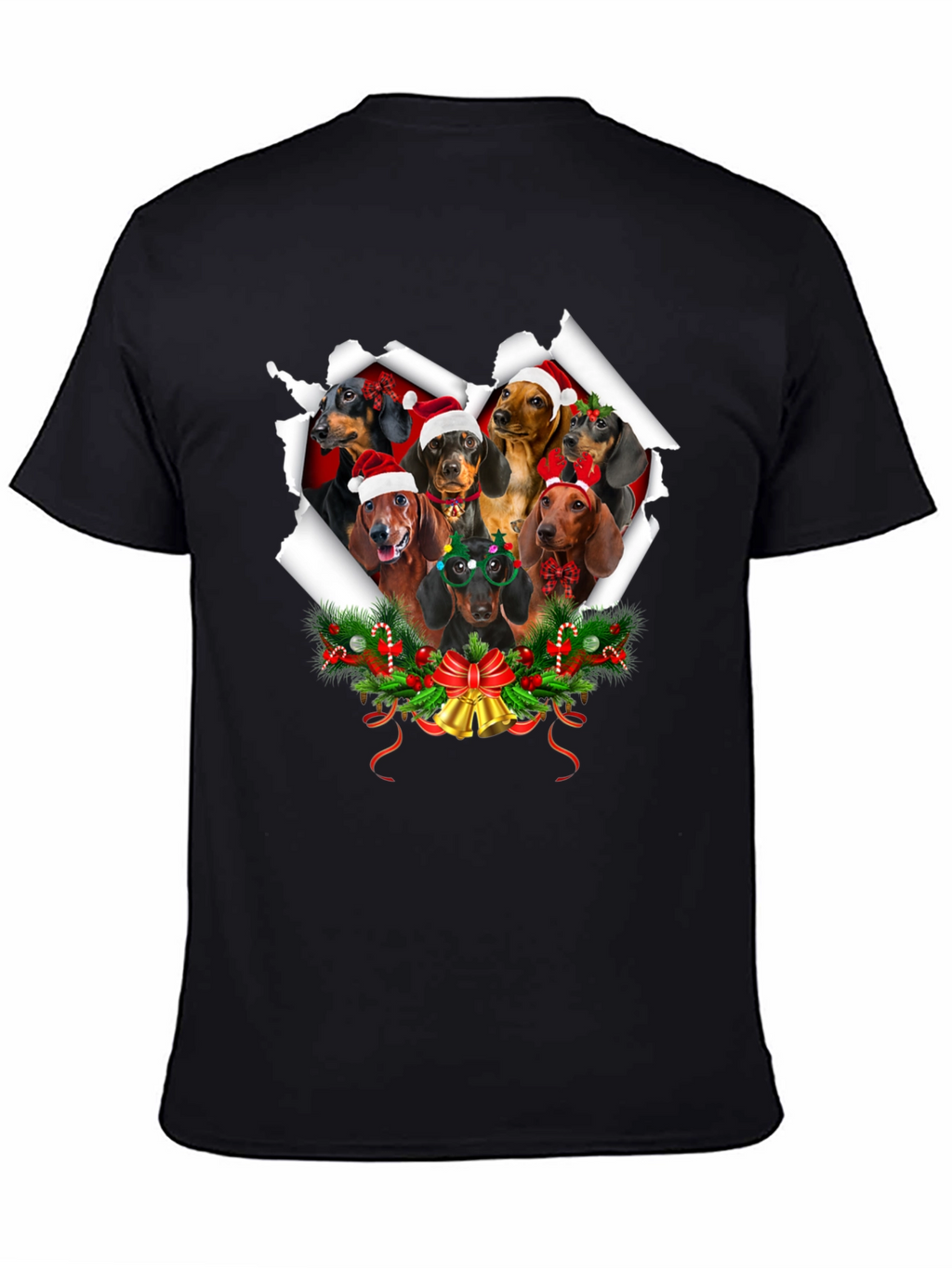 Festive Dachshund Christmas T-Shirt