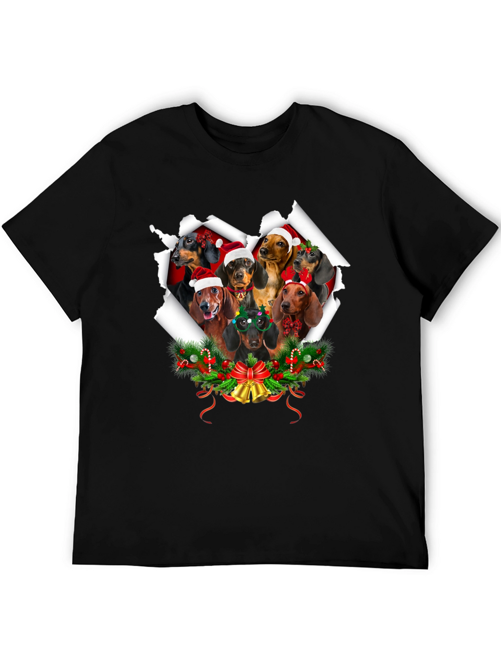 Festive Dachshund Christmas T-Shirt