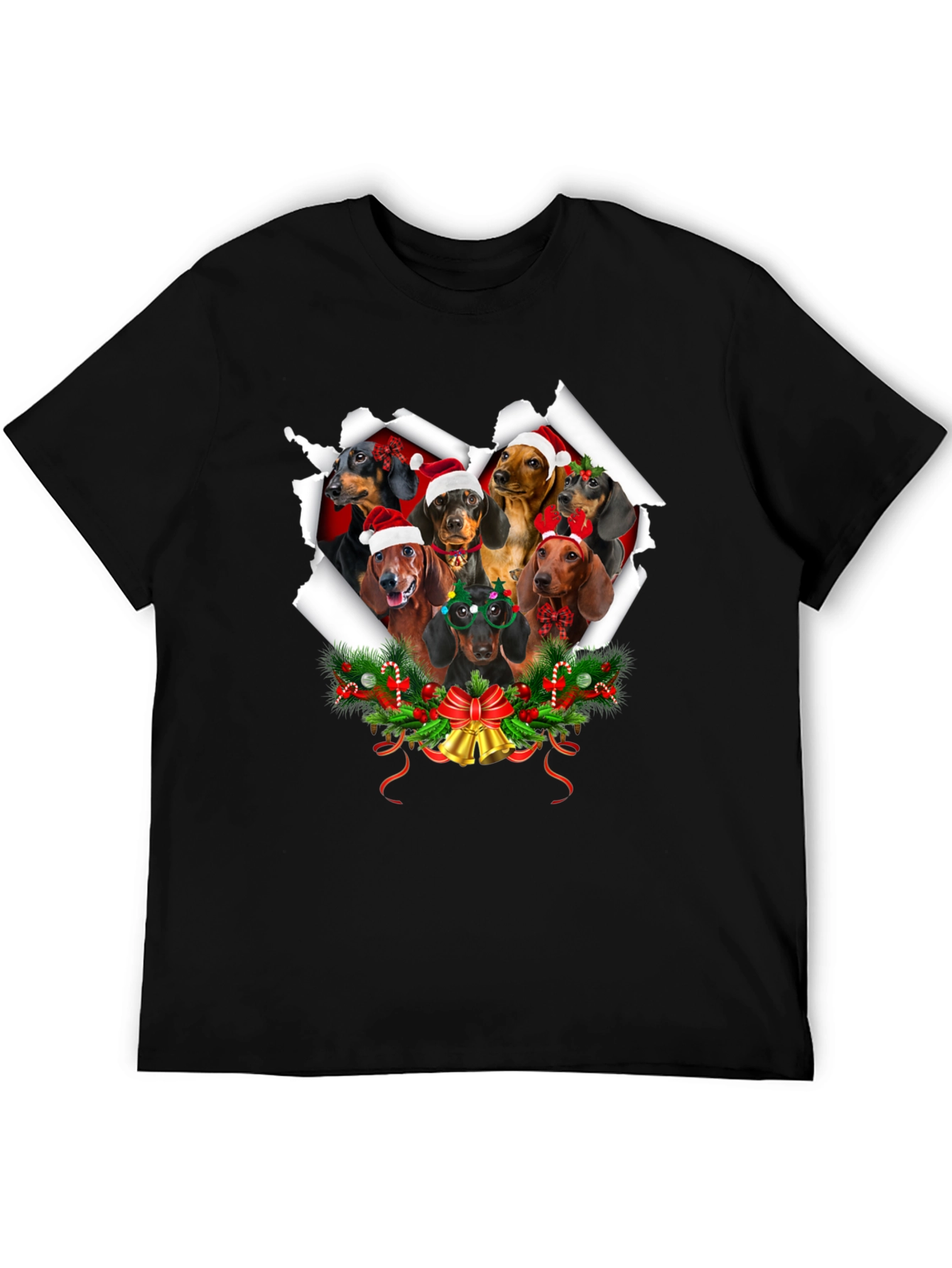 Festive Dachshund Christmas T-Shirt