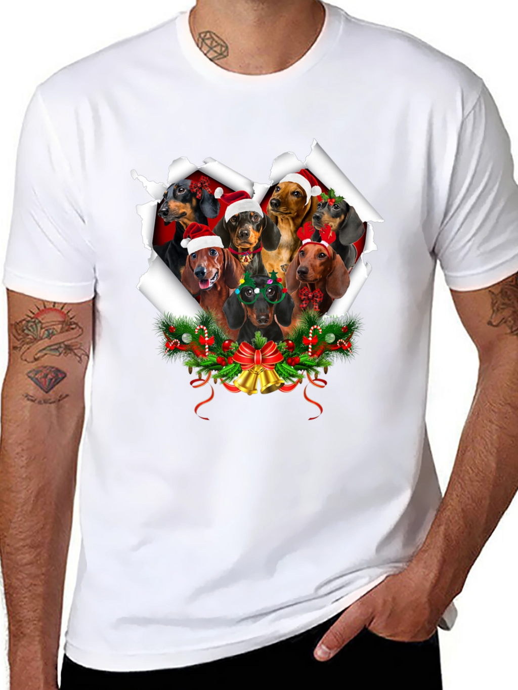 Festive Dachshund Christmas T-Shirt