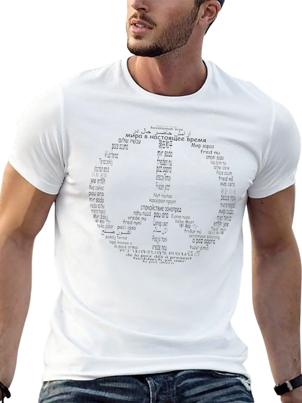 Peace Sign Black T-Shirt