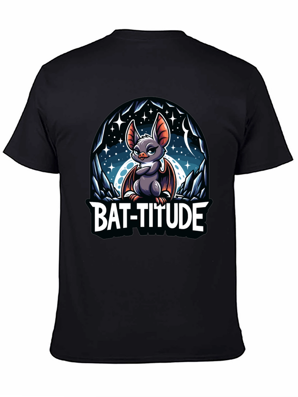 Bat-Titude Cartoon Graphic Tee