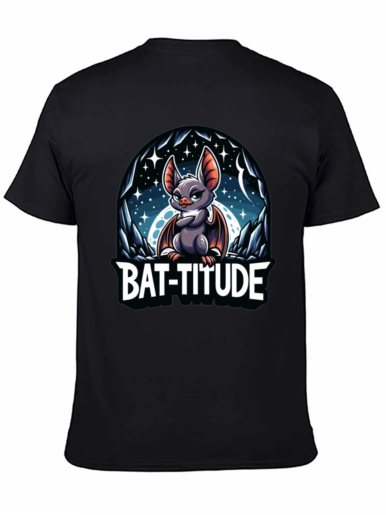 Bat-Titude Cartoon Graphic Tee