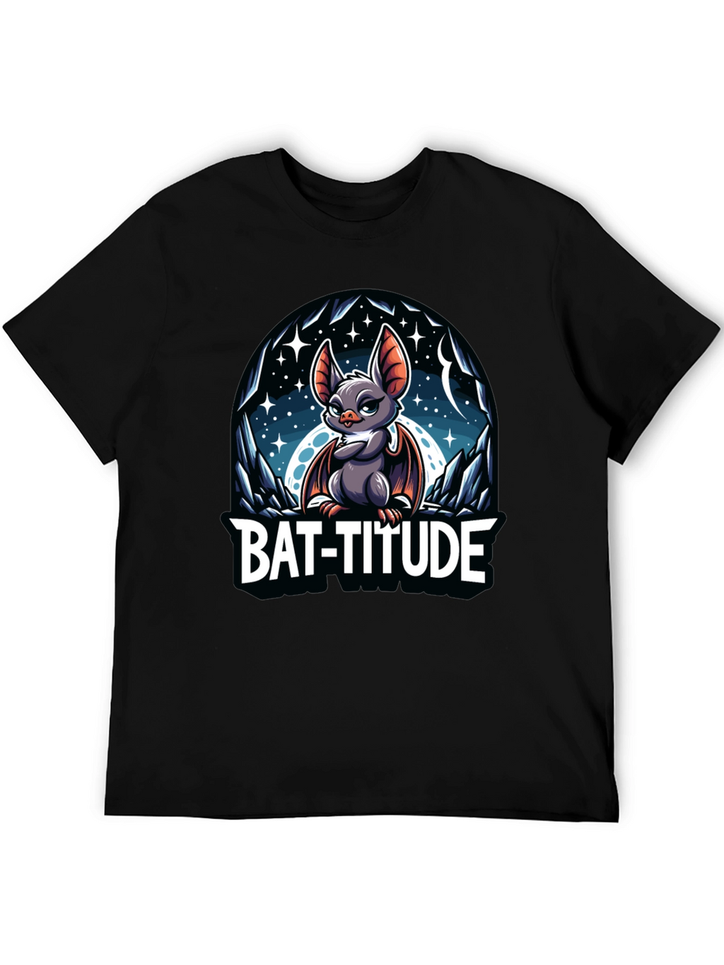 Bat-Titude Cartoon Graphic Tee
