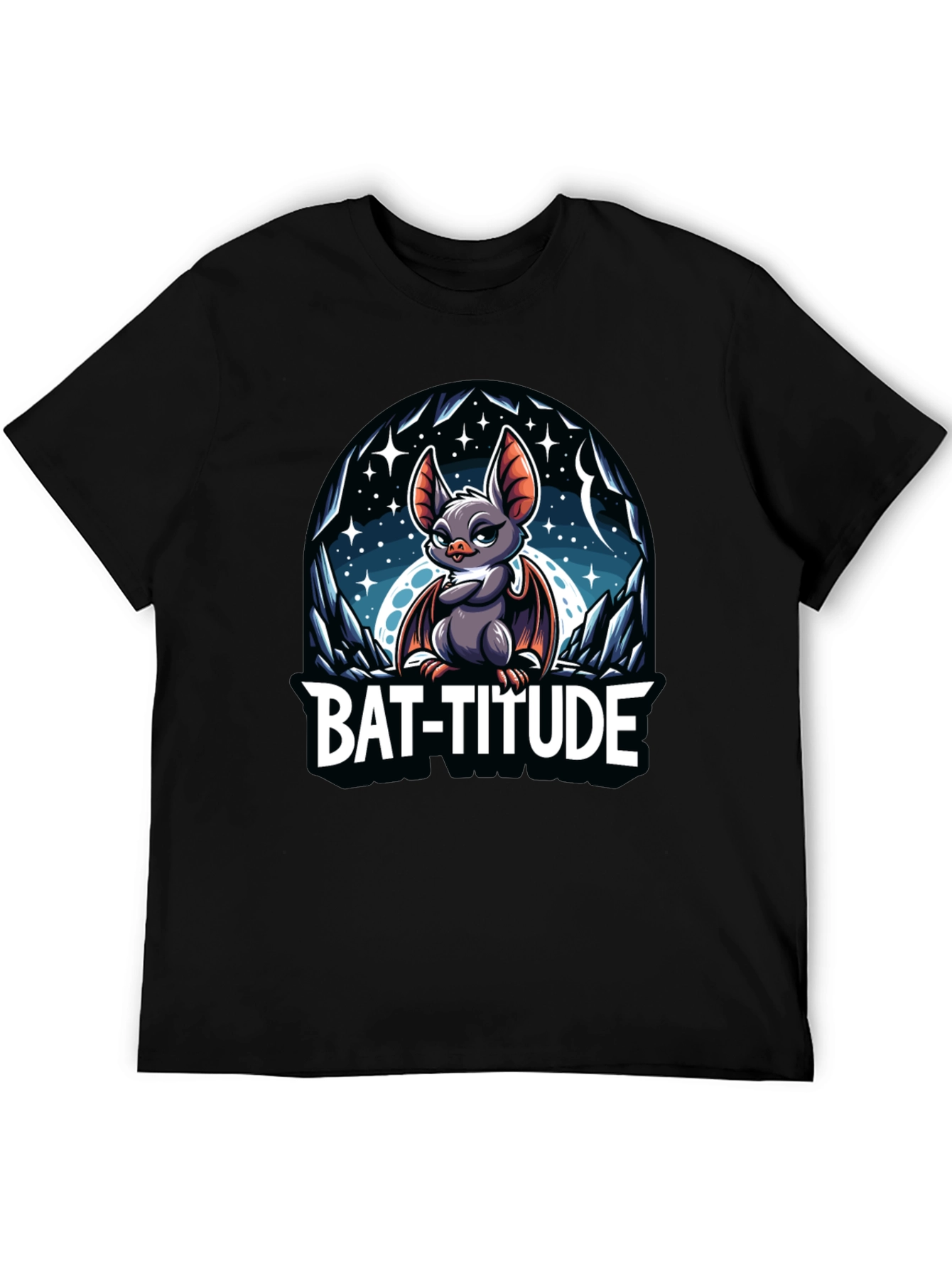 Bat-Titude Cartoon Graphic Tee