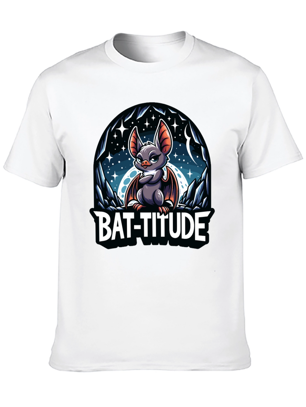 Bat-Titude Cartoon Graphic Tee