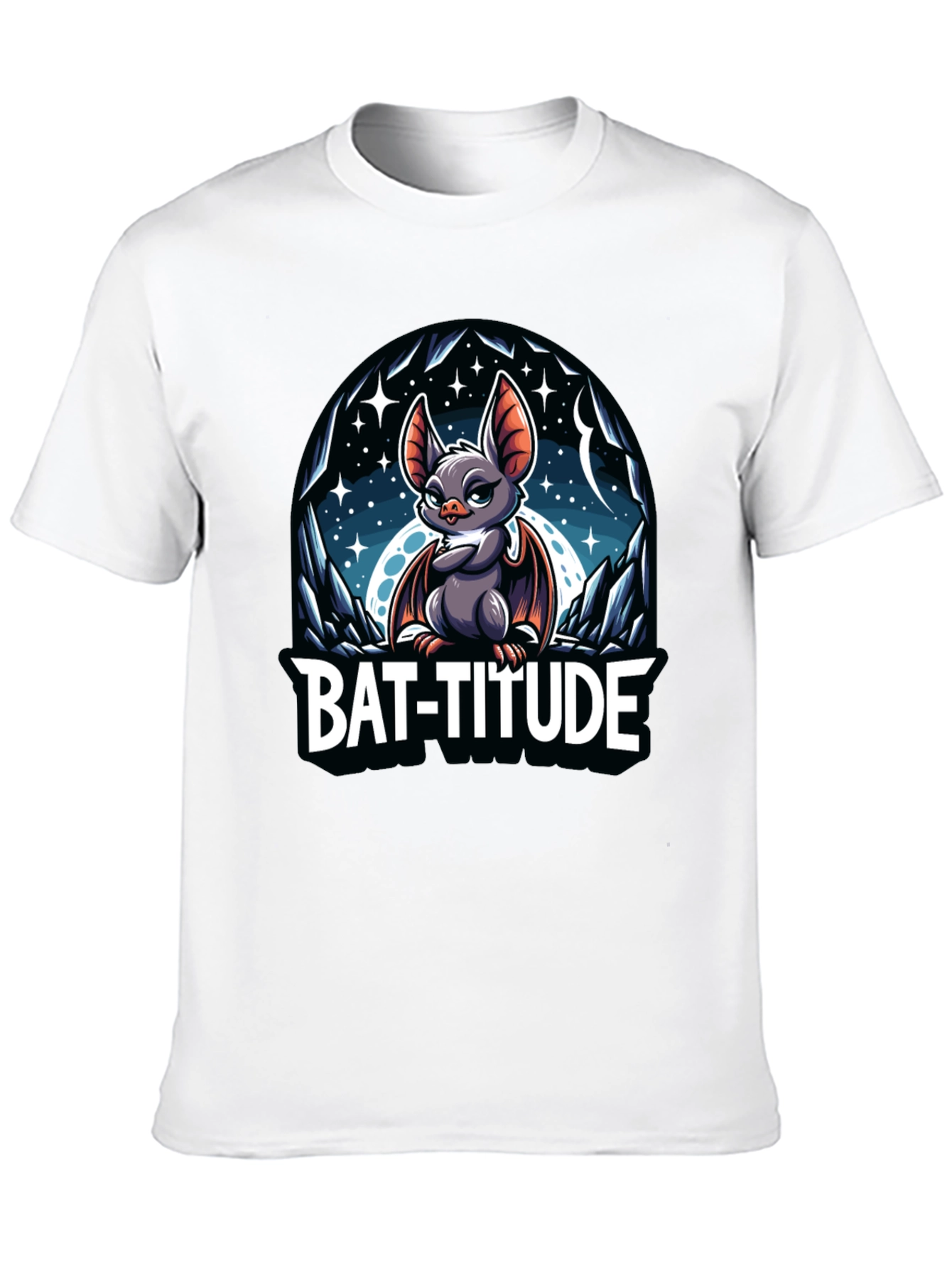 Bat-Titude Cartoon Graphic Tee