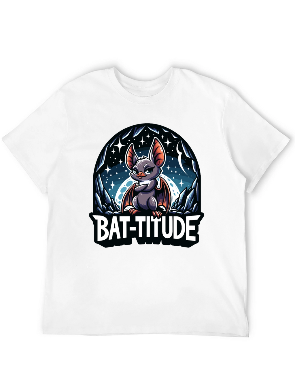Bat-Titude Cartoon Graphic Tee