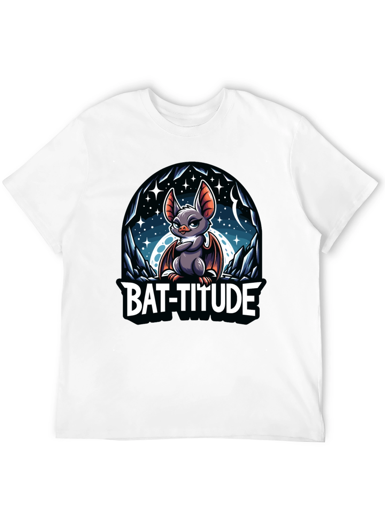 Bat-Titude Cartoon Graphic Tee