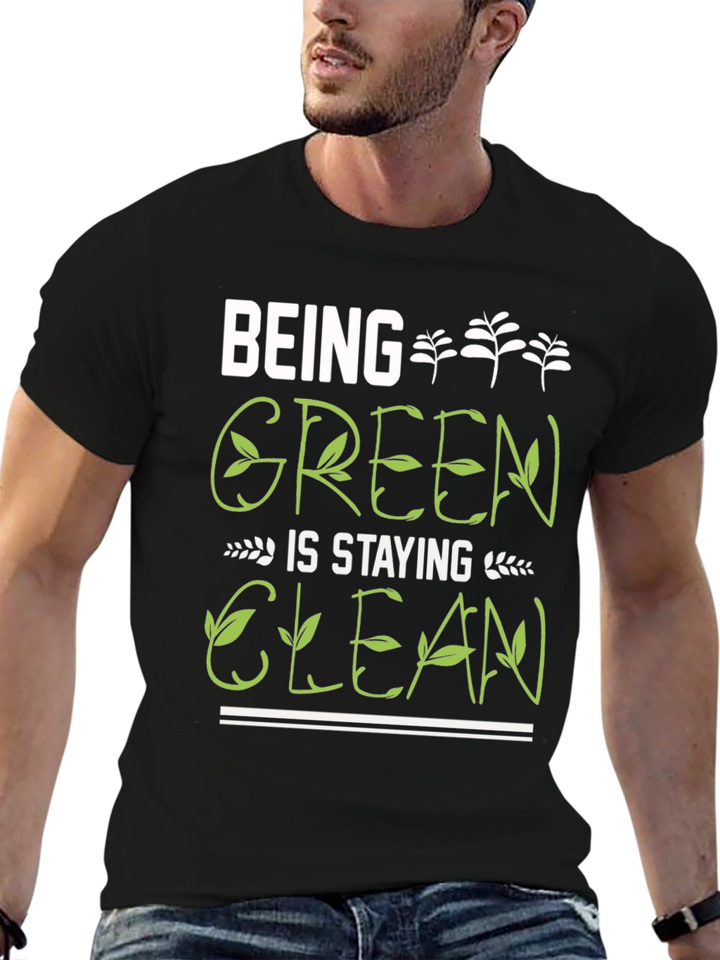 Eco-Friendly Being Green Graphic Tee