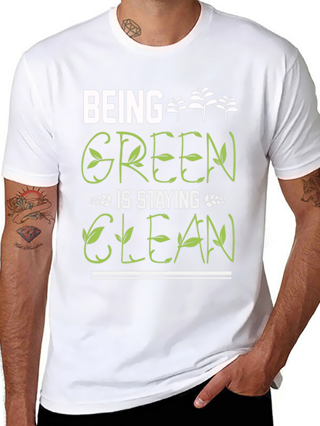 Eco-Friendly Being Green Graphic Tee