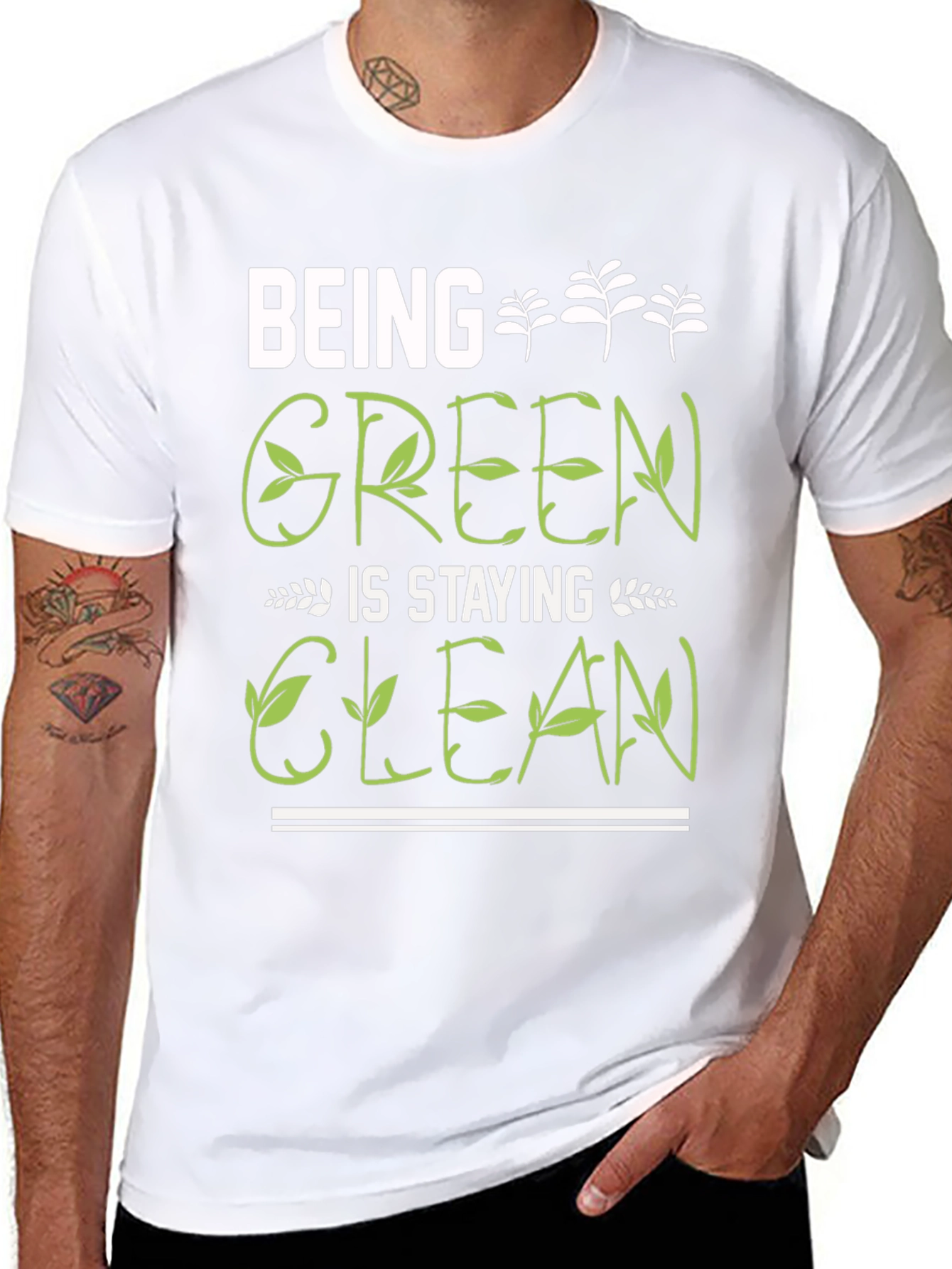 Eco-Friendly Being Green Graphic Tee