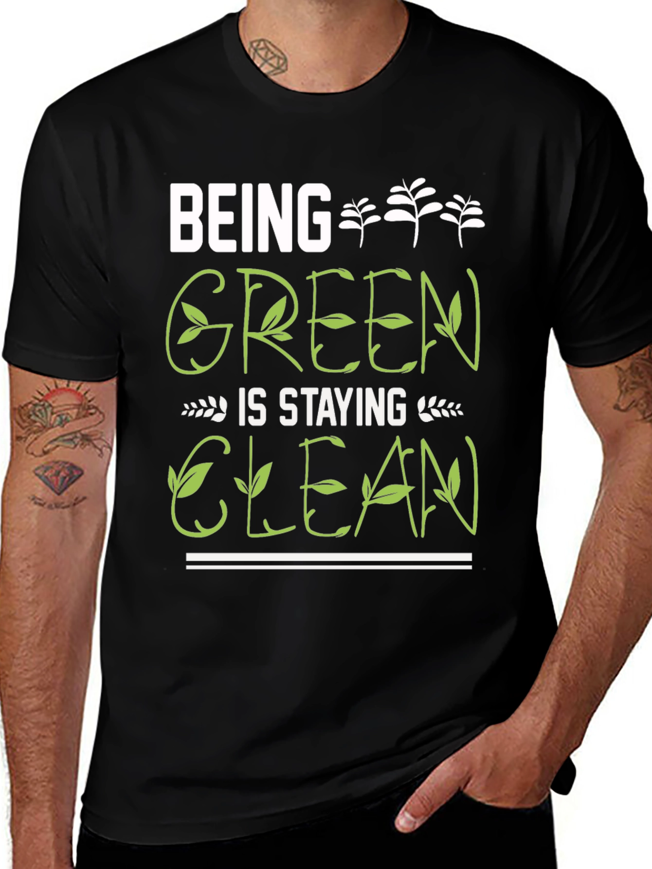 Eco-Friendly Being Green Graphic Tee
