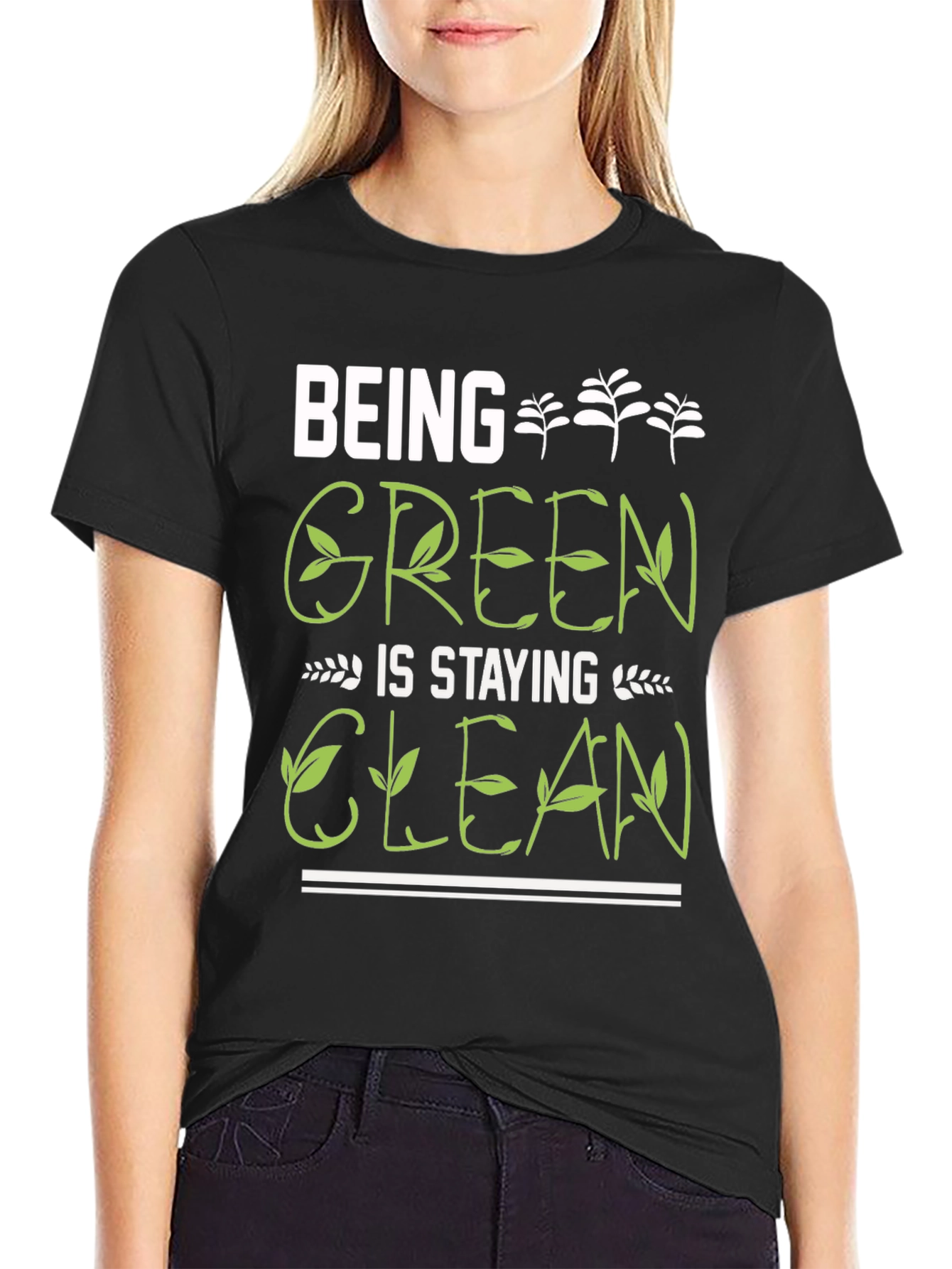 Eco-Friendly Being Green Graphic Tee
