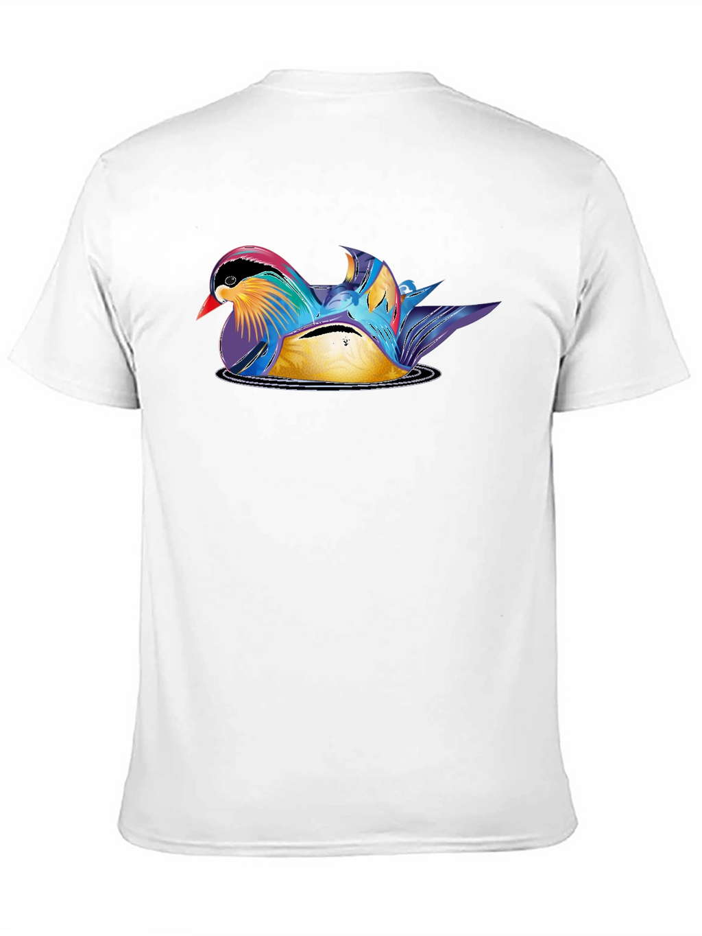 Mandarin Duck Graphic Tee - Stylish Mens Black T-Shirt