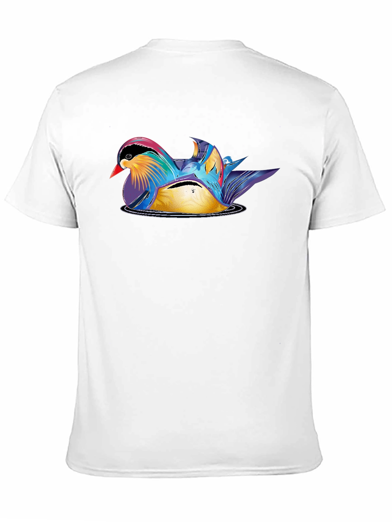 Mandarin Duck Graphic Tee - Stylish Mens Black T-Shirt